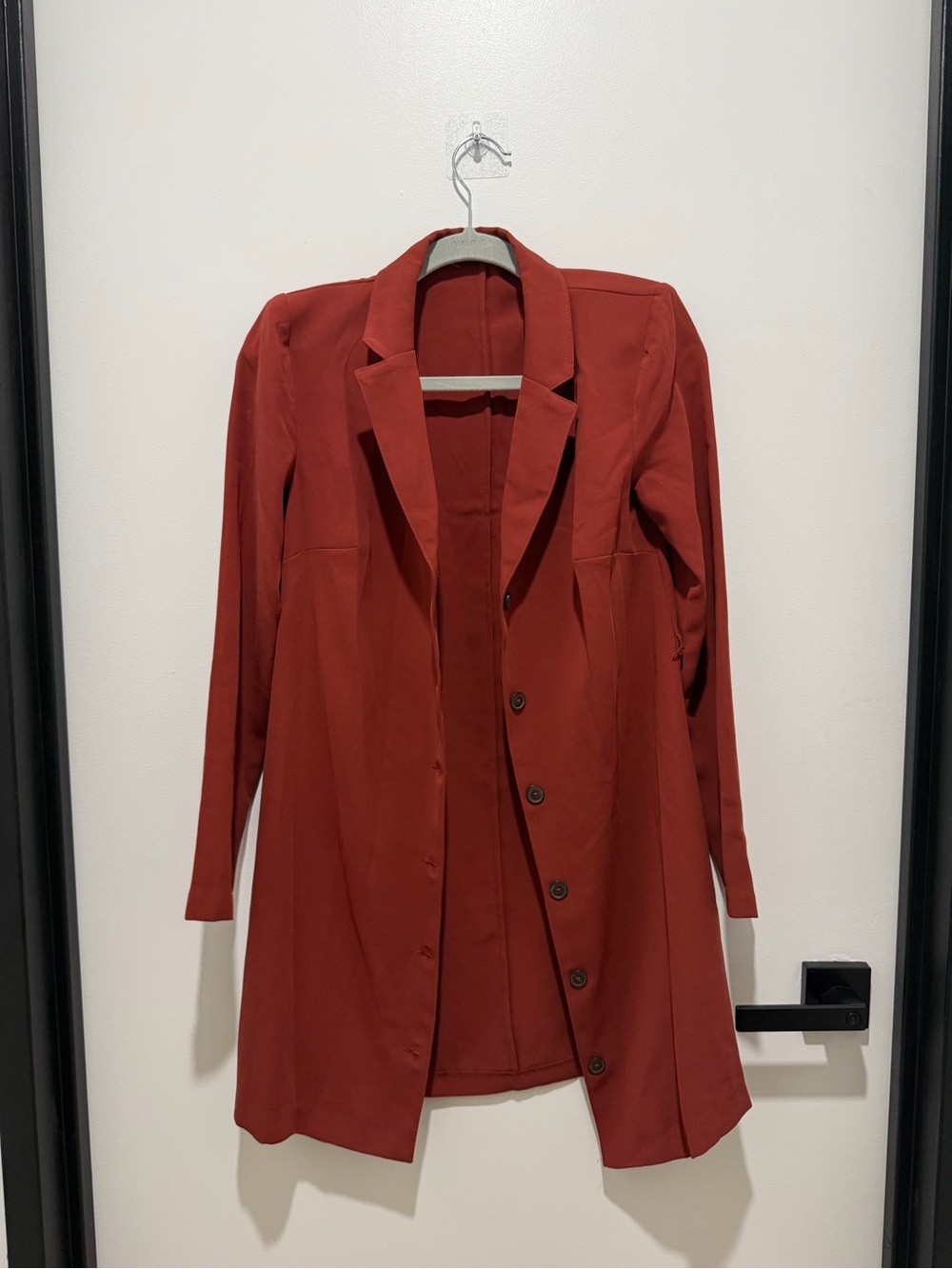 BCBGMaxAzria Brick Red Longline Blazer
